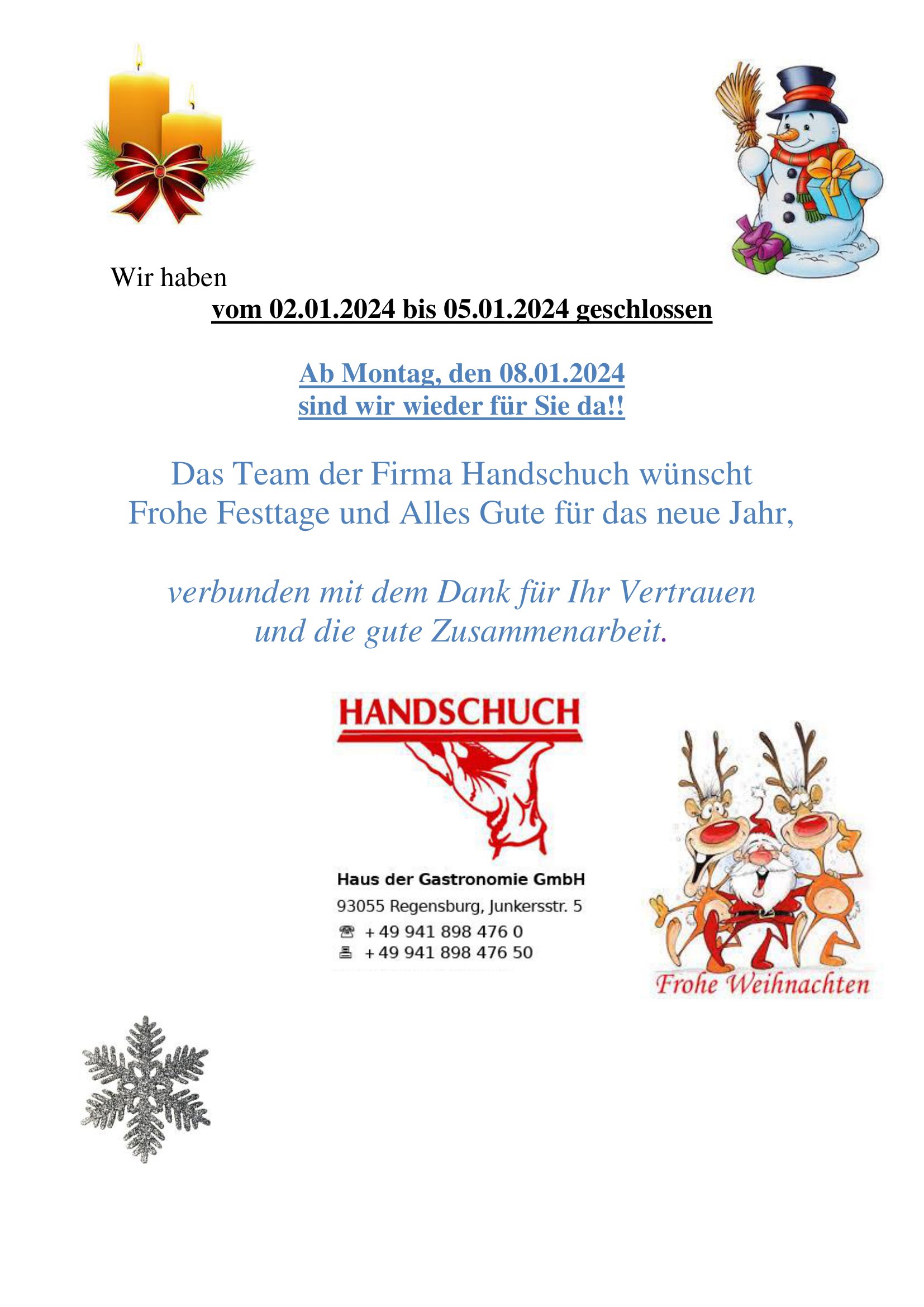 Weihnachten Öffnungszeiten 2024 onlineversion